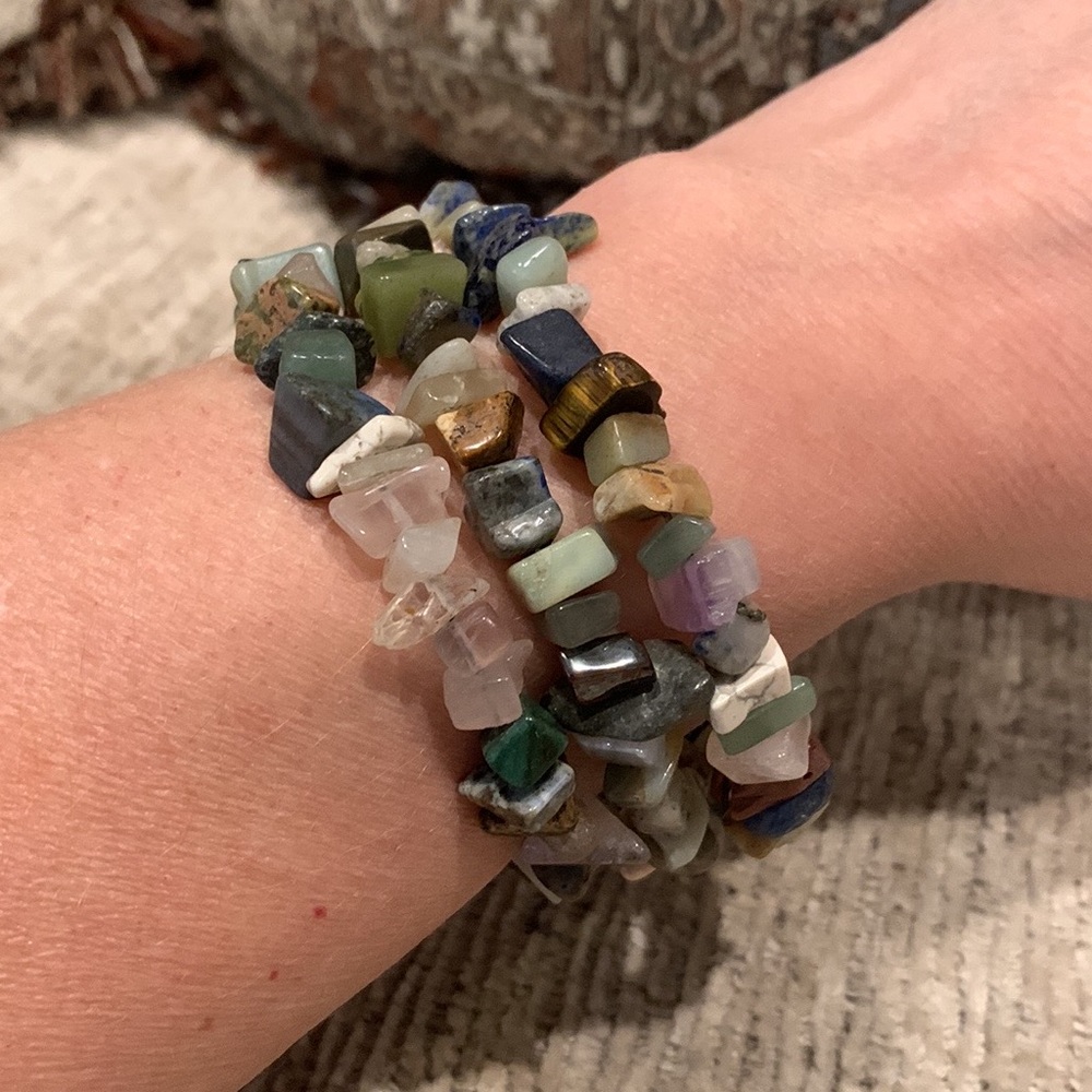 Polished Rock Wrap Bracelet